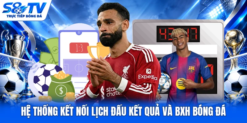 Hệ thống kết nối lịch đấu kết quả và BXH bóng đá